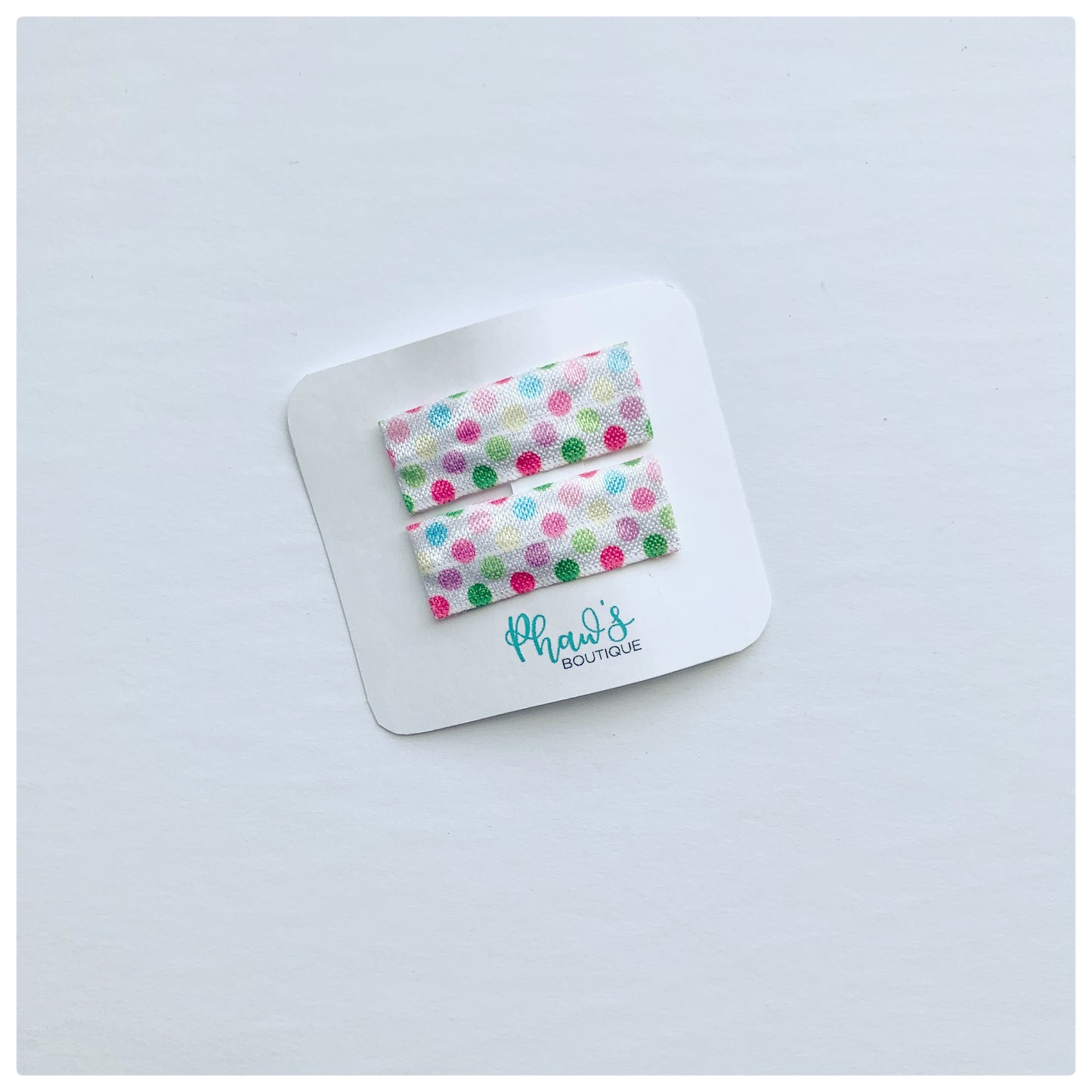 Spring Polka Dot Pattern Snap Clips | Size Medium