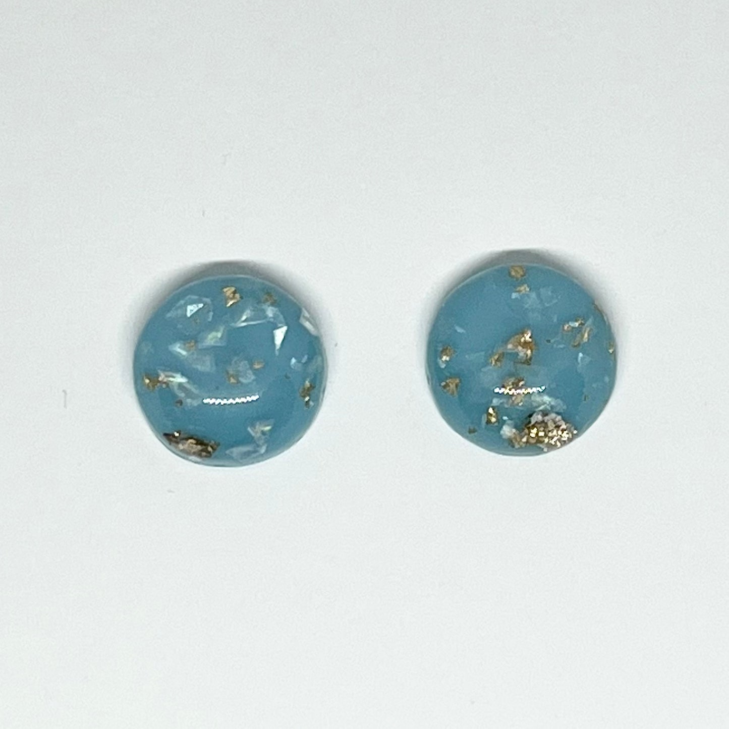 Light Blue with silver & gold flecks Earring | Amilya's Boutique