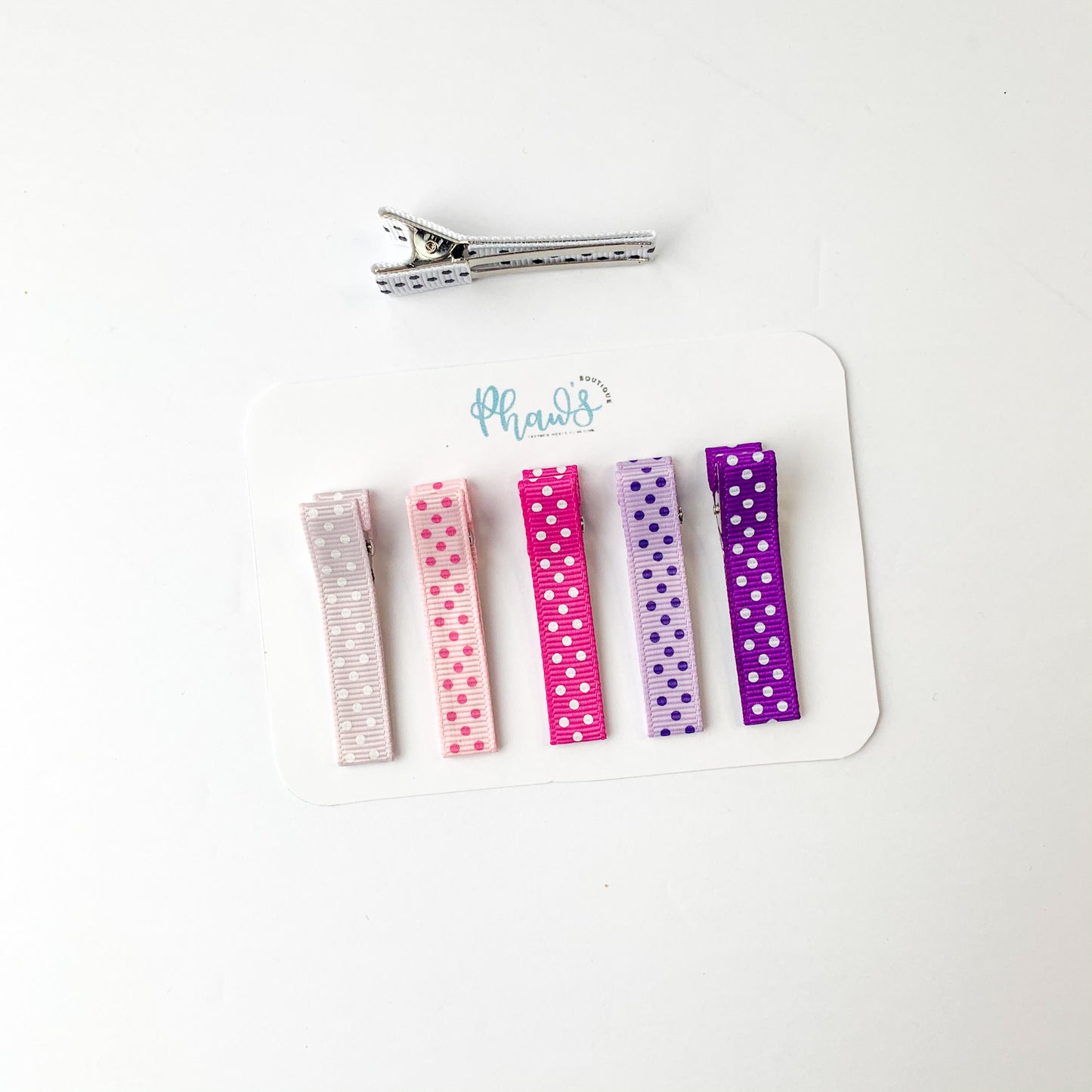 Polka Dot Set of 5 | Alligator Clips
