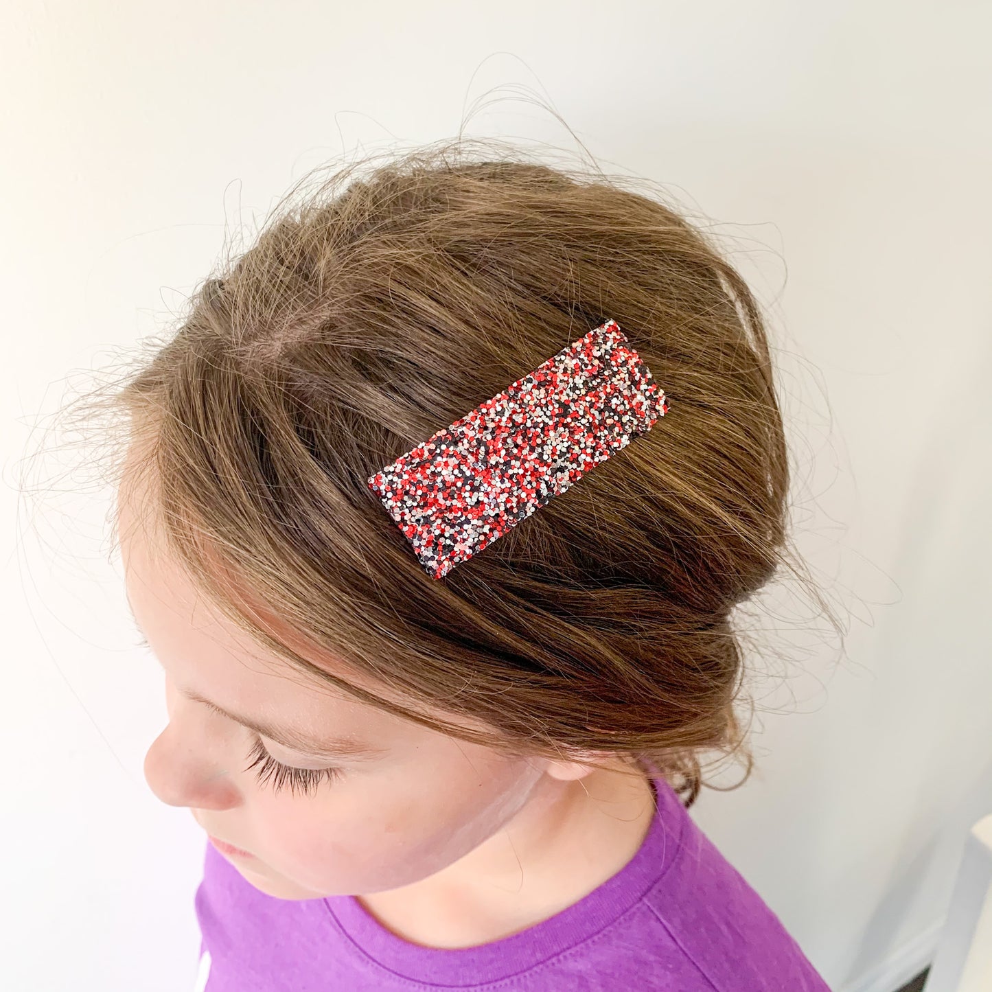 Small Pink & Red Hearts | Faux Leather Snap Clips