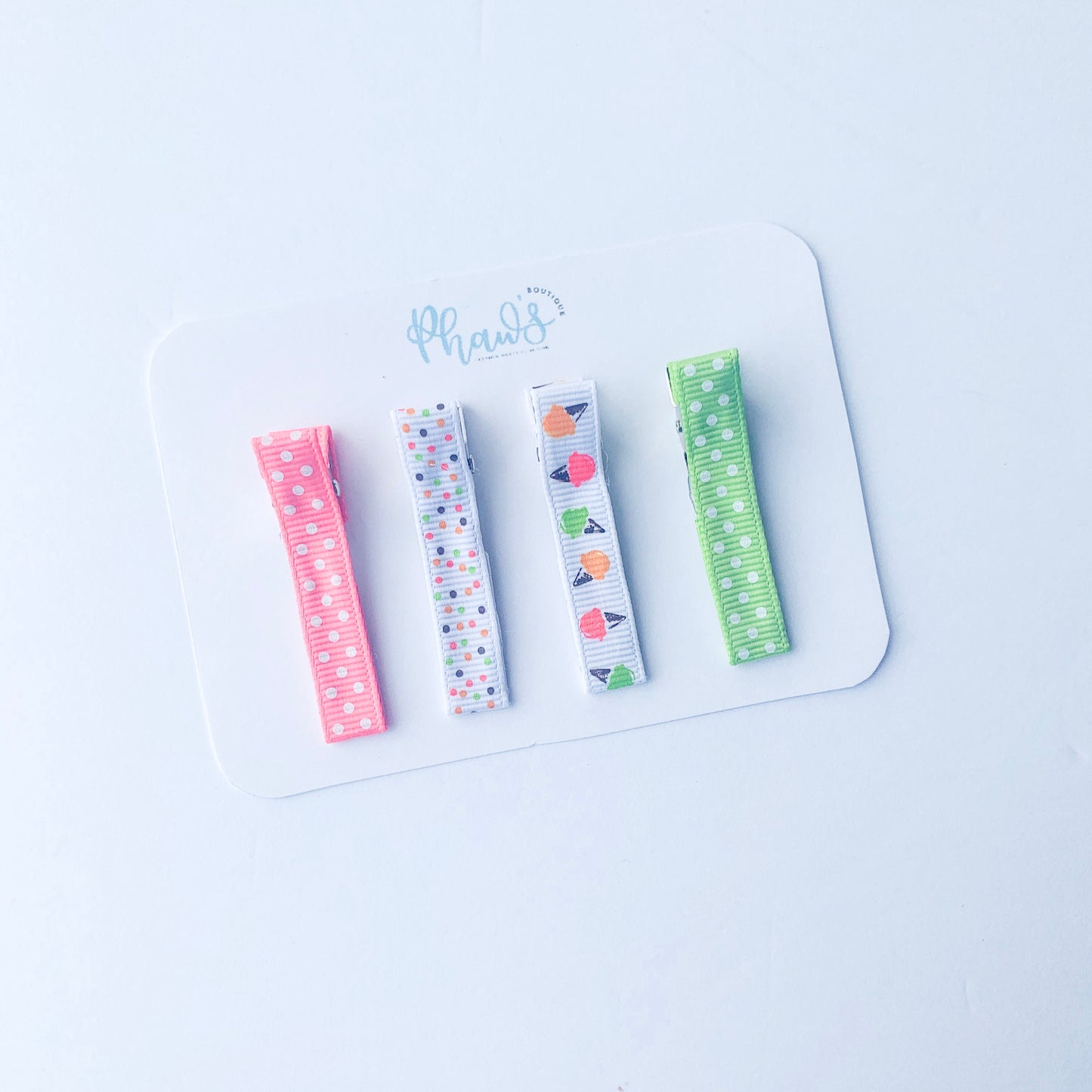 Ice Cream Set of 4 | Alligator Clips