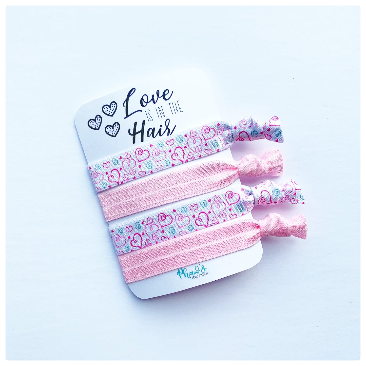 Love is in the Hair | Fun Motivational Cards Hair Tie Set