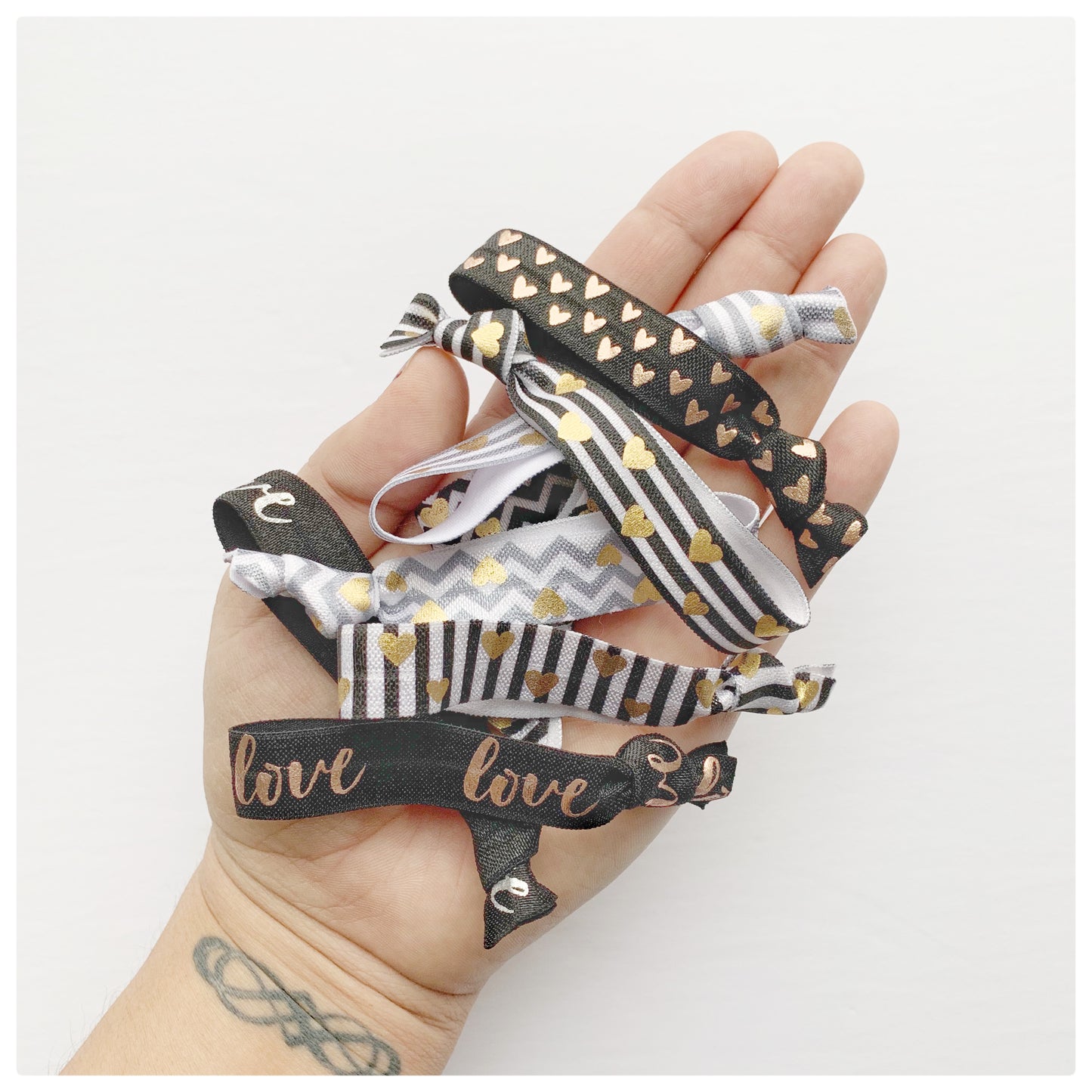 Monochrome Valentines Inspired | Hair Tie Pack