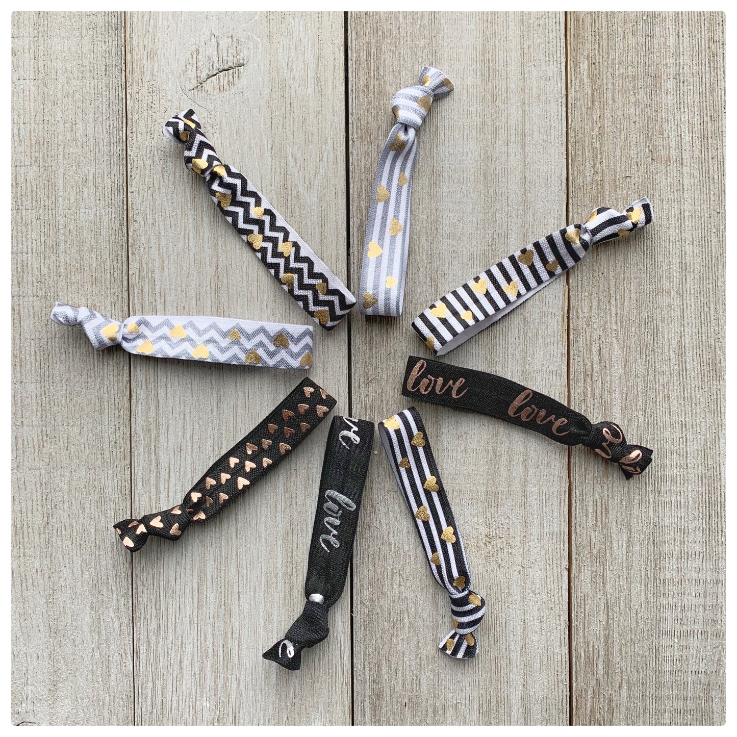 Monochrome Valentines Inspired | Hair Tie Pack