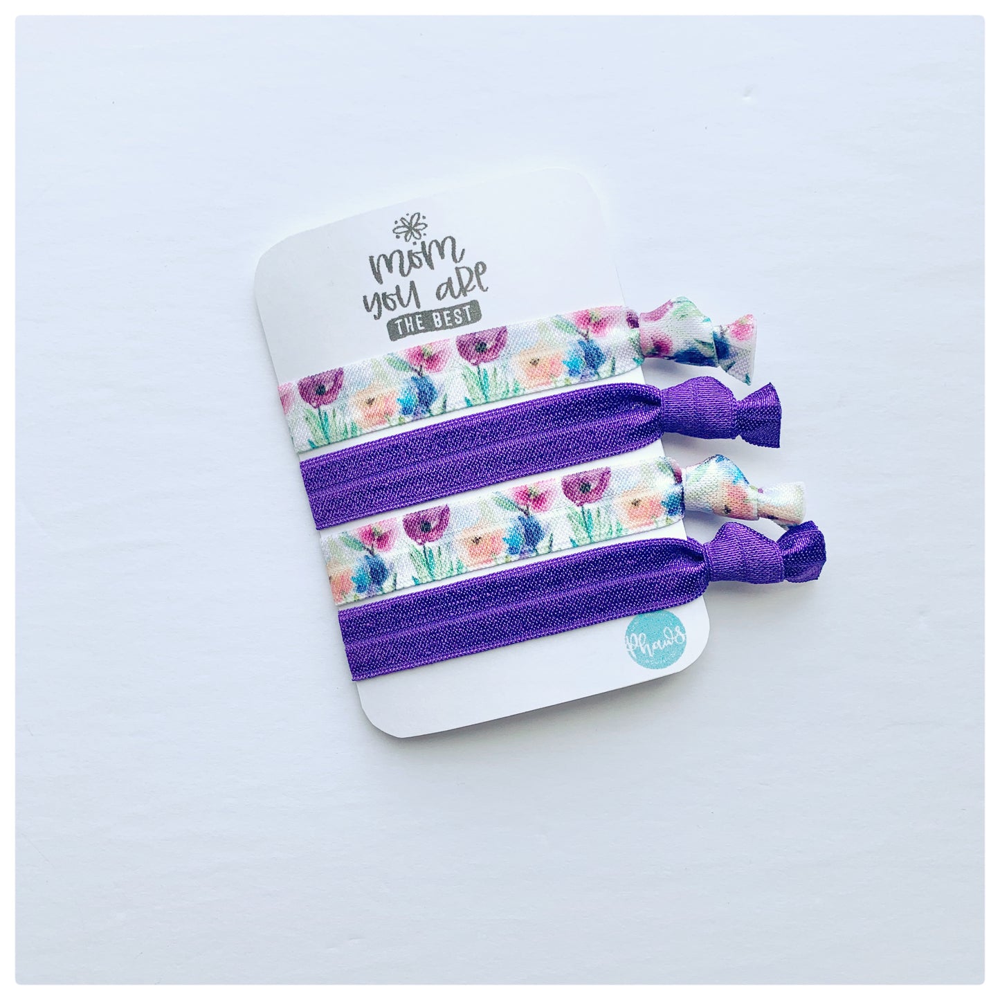The All About Mom Collection | Fun Motivational Cards Hair Tie Set