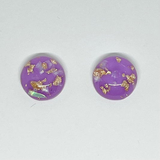 Light Purple with gold flecks Earring | Amilya's Boutique