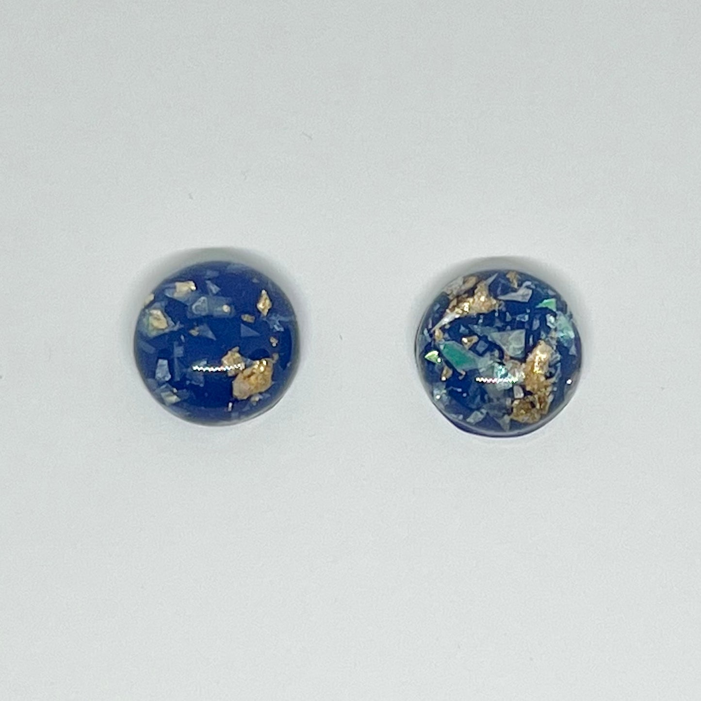 Dark Blue with silver & gold flecks Earring | Amilya's Boutique