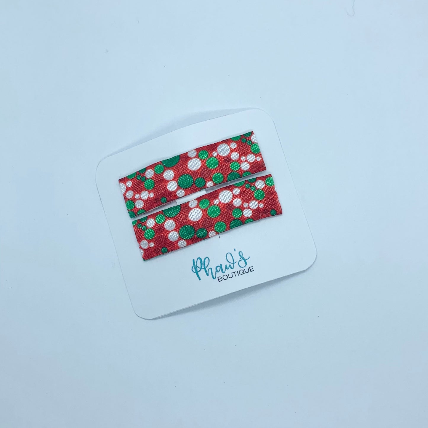 Christmas Bubbles | Snap Clips | Elastic Wrapped | 3 Size Options