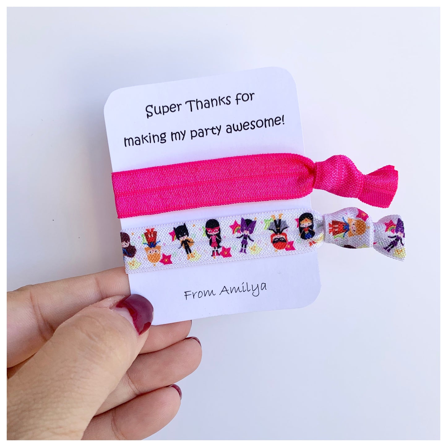 Super Hero Girl Theme - Party Favours