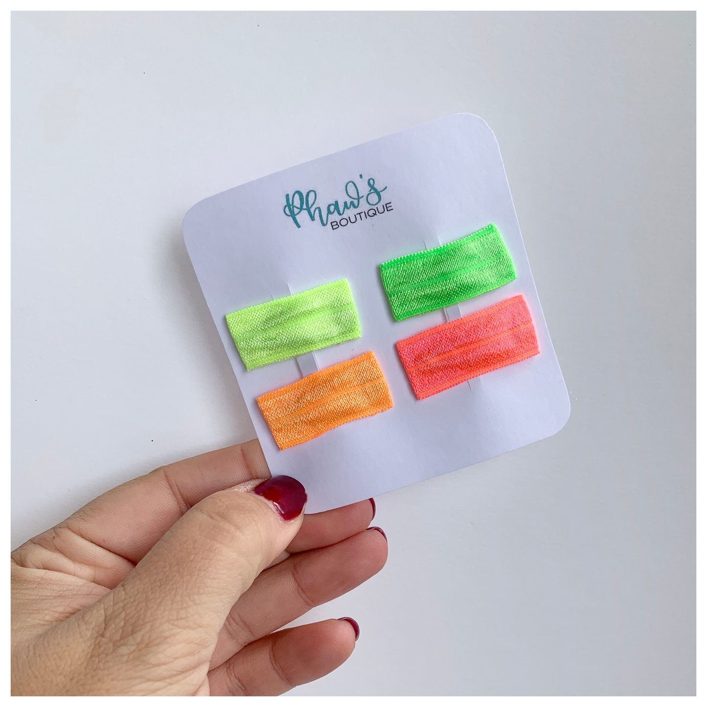 Neon Colour Snap Clips - Size Small