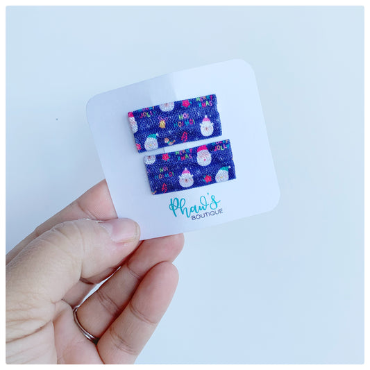Santa and Polar Bear Snap Clips - Size Small