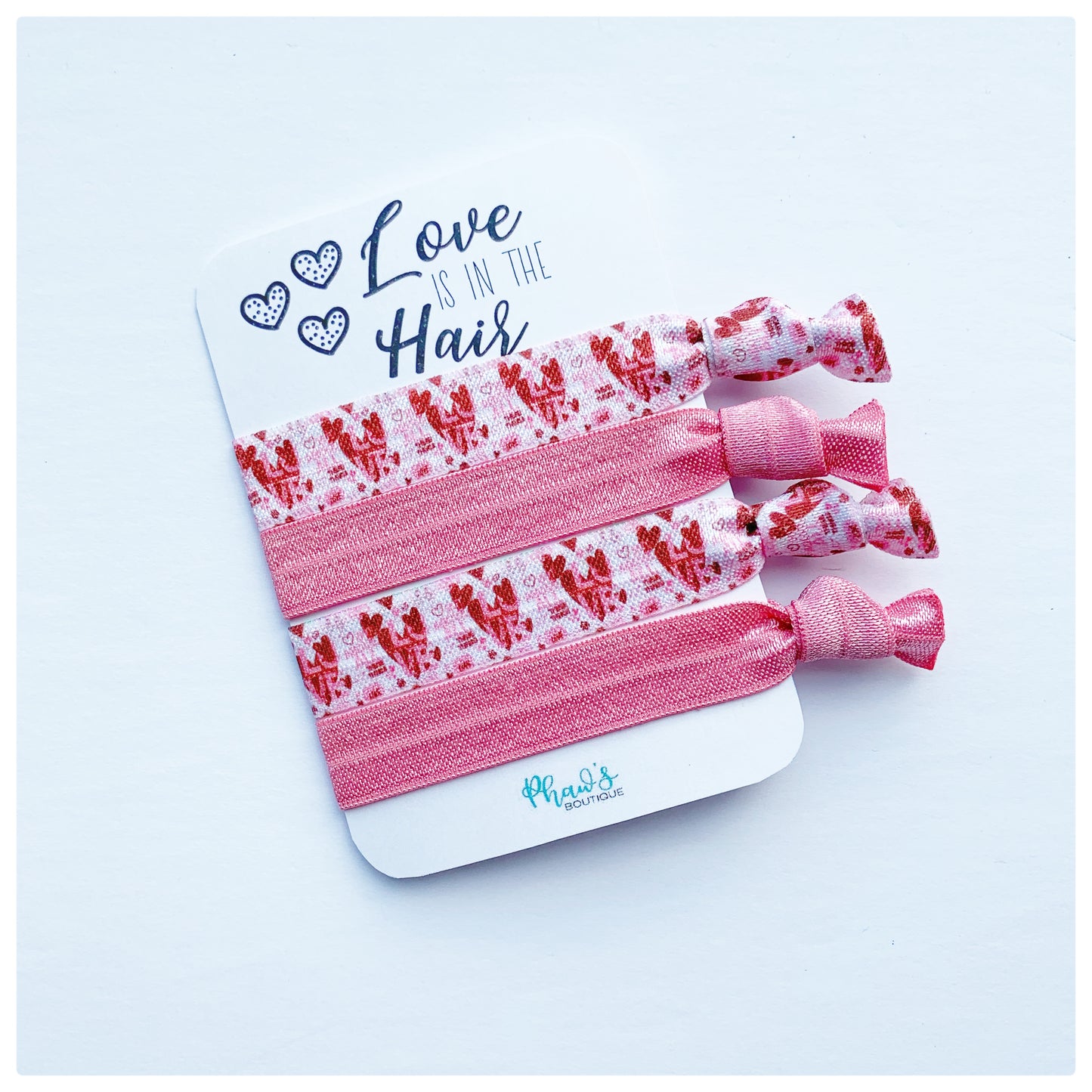 Love is in the Hair | Fun Motivational Cards Hair Tie Set